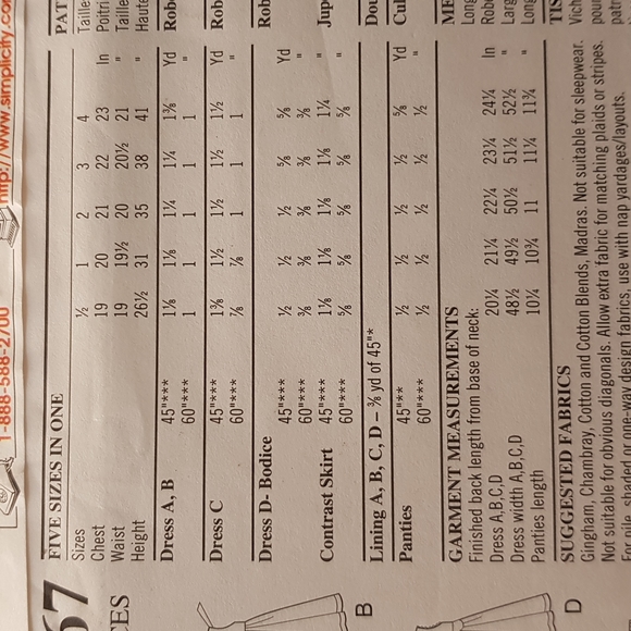 2 for $15 New Look 6767 Dress with Pantaloons - Picture 8 of 9